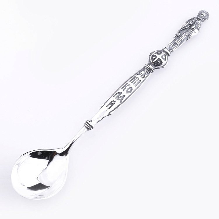 Серебряная ложка со Св. Николаем 24025 от ювелирного магазина Оникс