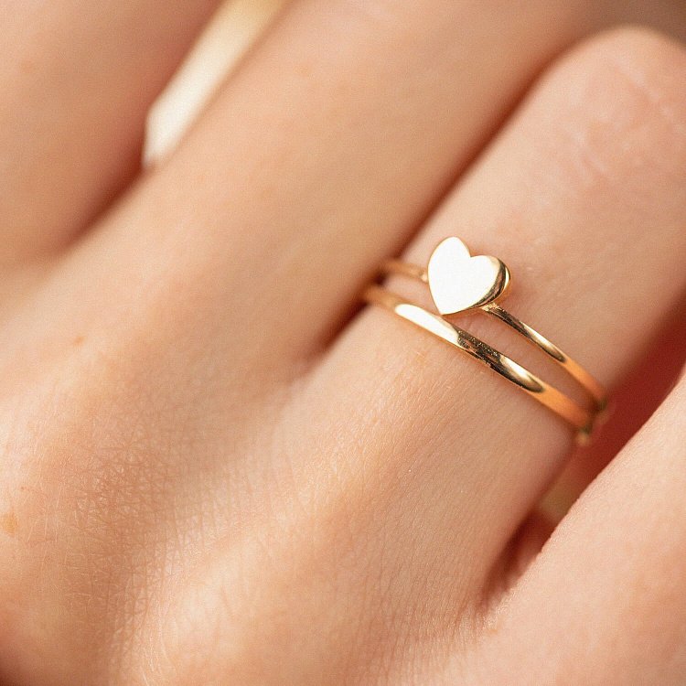 Каблучка "Сердечко" в червоному золоті к07152 від ювелірного магазину Онікс - 2