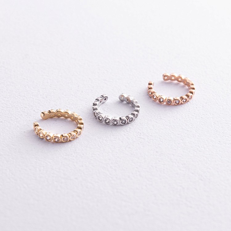 Каффа "Джесіка" у червоному золоті (фіаніти) с08024 від ювелірного магазину Онікс - 4