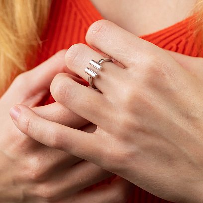 Серебряное кольцо "Lora" 7116 №4