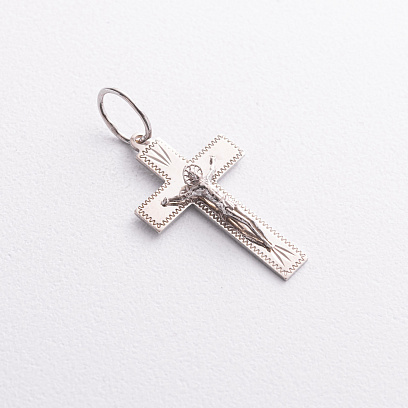 Срібний хрест "Розп'яття. Спаси і Збережи" рс311319