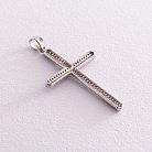 Срібний хрест (фіаніти) 131600 от ювелирного магазина Оникс - 2