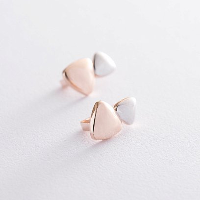 Золотые серьги на английской застежке с05271