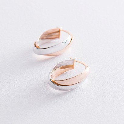 Золотые серьги "Кольца" с04834