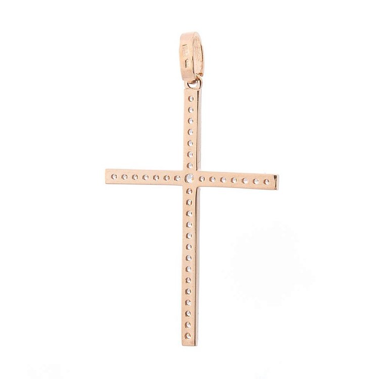 Золотой крестик с фианитами 520060 от ювелирного магазина Оникс - 1