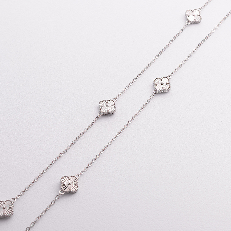 Серебряное колье "Клевер" 181358 від ювелірного магазину Онікс - 1