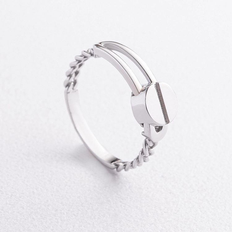 Каблучка "Love" у білому золоті к08528 від ювелірного магазину Онікс