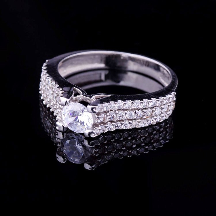 Заручальна каблучка (фіаніти) к01698ж від ювелірного магазину Онікс - 4