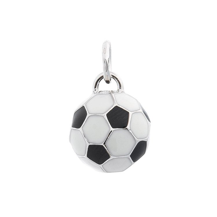 Серебряный шарм с эмалью "Мяч" 132578 от ювелирного магазина Оникс
