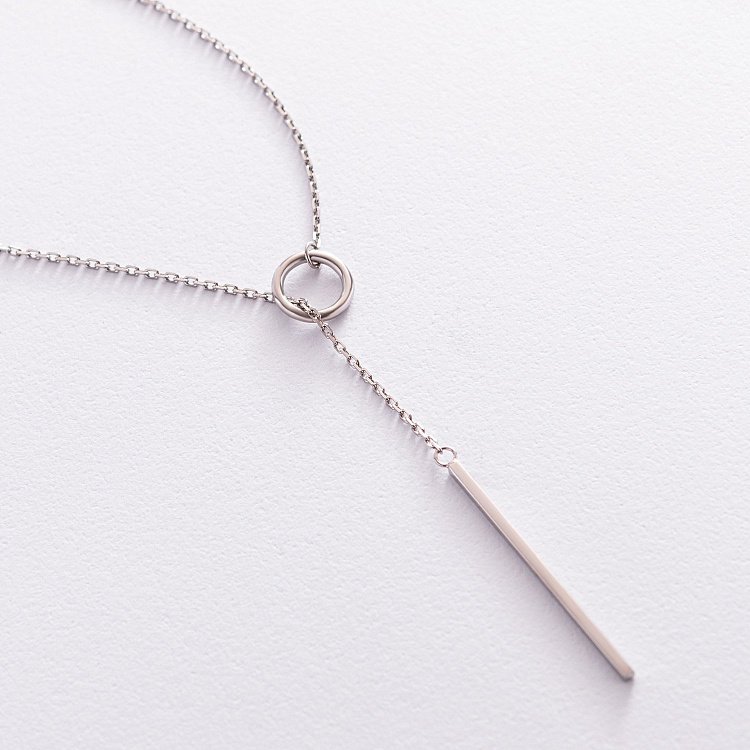 Срібне кольє - краватка "Муза" 181193 від ювелірного магазину Онікс - 3