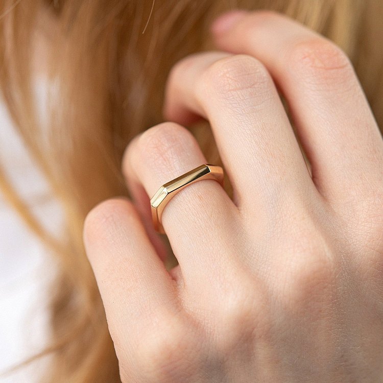 Кольцо "Дженнифер" в желтом золоте к07472 от ювелирного магазина Оникс - 8