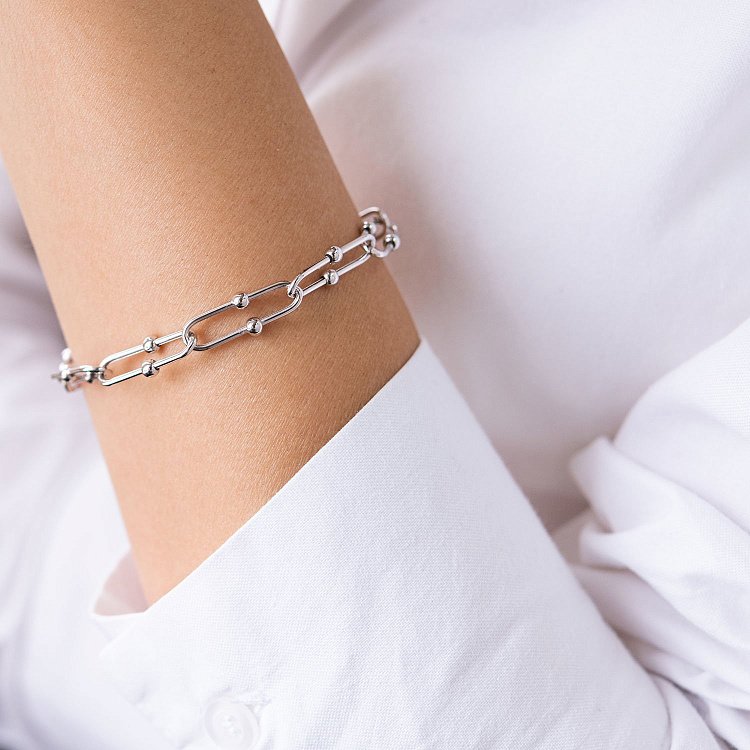 Браслет "Фантазия" в белом золоте б04714 от ювелирного магазина Оникс - 2