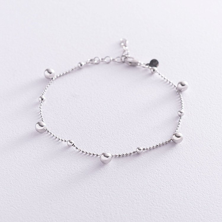 Серебряный браслет "Шарики" 141503 от ювелирного магазина Оникс