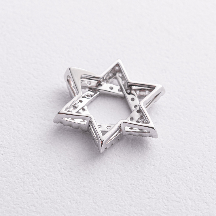 Золотой кулон "Звезда Давида" (бриллиант) пб0409ri от ювелирного магазина Оникс - 2