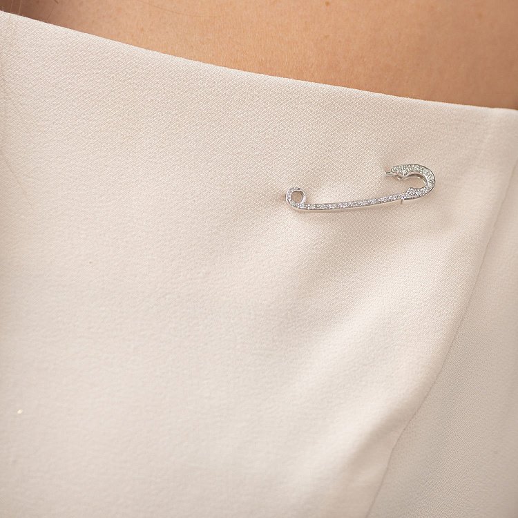 Золотая булавка с бриллиантами star185 - 2 Золотая булавка с бриллиантами star185 от ювелирного магазина Оникс - 2