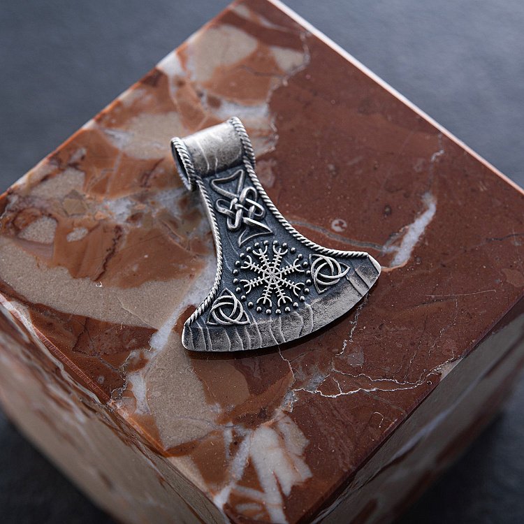 Срібний кулон - сокира "Шолом жаху" 7044 від ювелірного магазину Онікс - 3