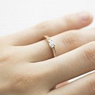 Золотое помолвочное кольцо с фианитами к03839 от ювелирного магазина Оникс - 1