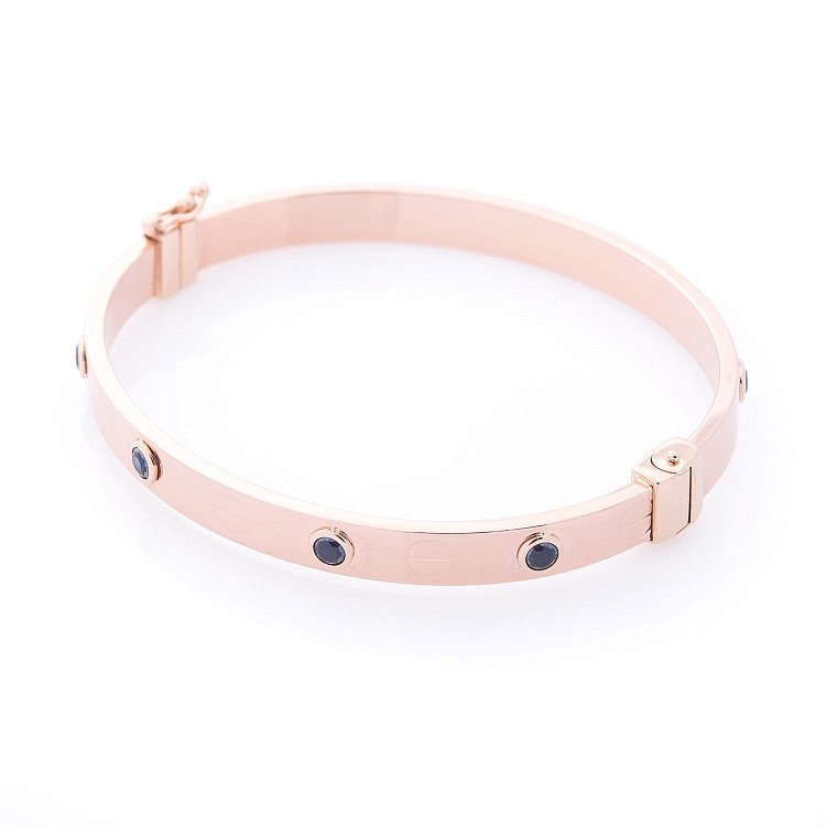 Золотой браслет с фианитами б04123 от ювелирного магазина Оникс - 1