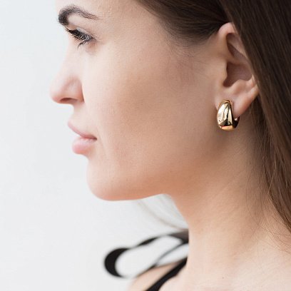 Серьги в желтом золоте "Грация" с06690 №16