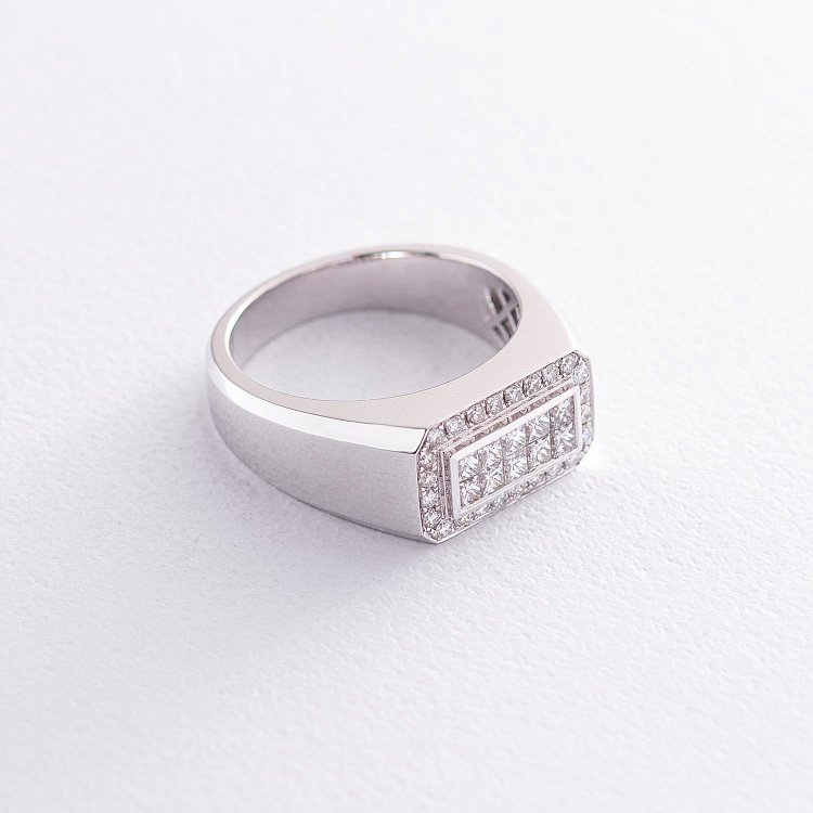 Золота чоловіча печатка з діамантами к1208 від ювелірного магазину Онікс - 2