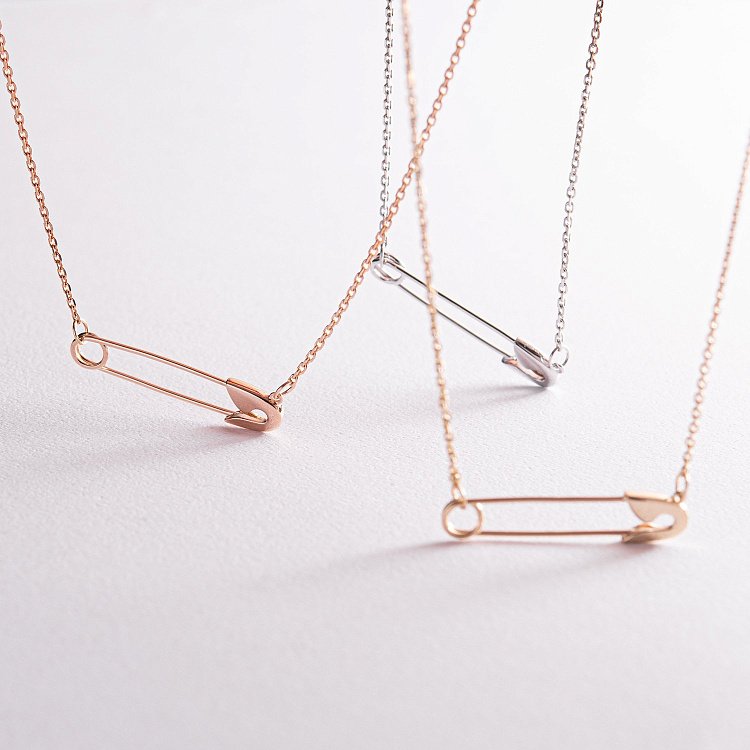 Колье "Булавка" в красном золоте кол02304 от ювелирного магазина Оникс - 11