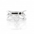 Серебряное кольцо "Клевер" (эмаль) 112046 от ювелирного магазина Оникс - 2