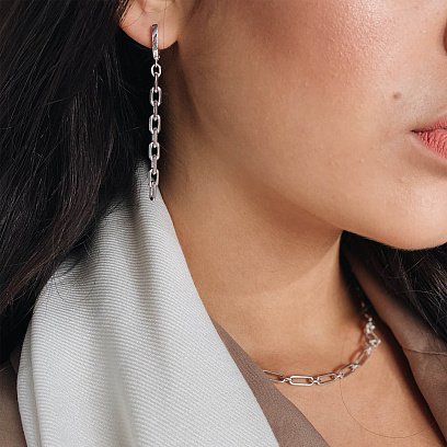 Срібне кольє "Ланцюжок" 181051 №11