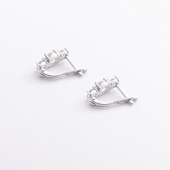 Серебряные серьги с фианитами 902-00620 №3