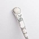 Серебряная чайная ложка "Часы. Девочка с шариками"  (метрика рождения) 24043 от ювелирного магазина Оникс - 1