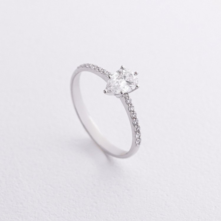 Заручальна золота каблучка з діамантами 242871121 від ювелірного магазину Онікс