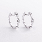 Золотые серьги - кольца с бриллиантами сб0657ri от ювелирного магазина Оникс