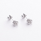 Сережки - пусети "Конюшина" в білому золоті (діаманти) сб0713sm от ювелирного магазина Оникс - 1