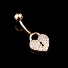 Золотий пірсинг "Серце" пир00152 от ювелирного магазина Оникс