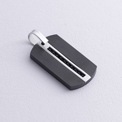 Жетон из белого золота (цирконий, фианиты) 403-00002/2