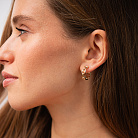 Серьги - кольца "Helen" в желтом золоте с09572 от ювелирного магазина Оникс - 3