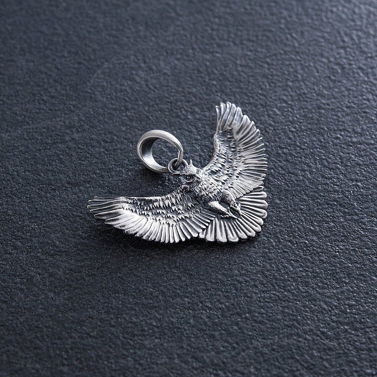 Срібний кулон "Сова" 7039 від ювелірного магазину Онікс - 3