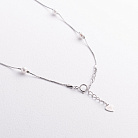 Срібне кольє з перлами 181377 от ювелирного магазина Оникс - 2