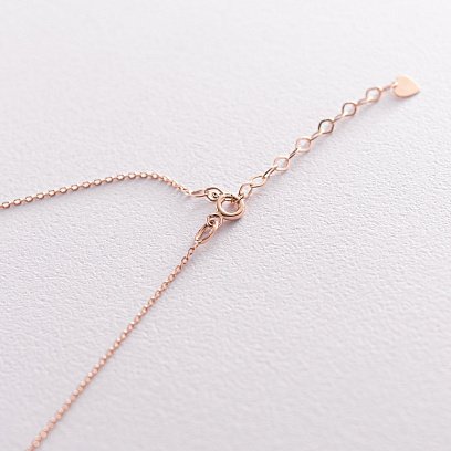 Кольє "Серце" в червоному золоті (фіаніт) кол01680 №4