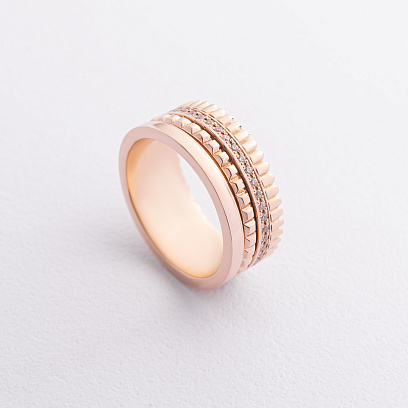 Кольцо "Sharon" с фианитами (красное золото) к08337 №5