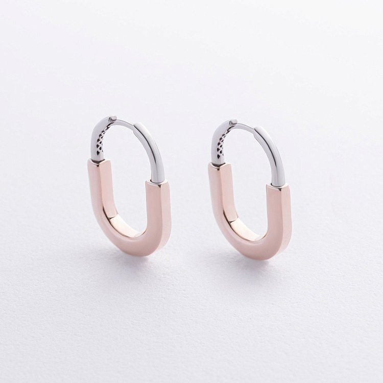 Серьги "Camilla" (красное, белоe золото) с09089 от ювелирного магазина Оникс