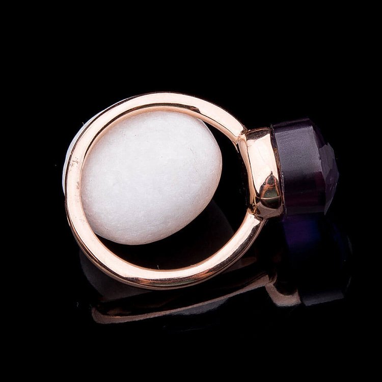 Золота каблучка з фіанітом к04407 від ювелірного магазину Онікс - 3