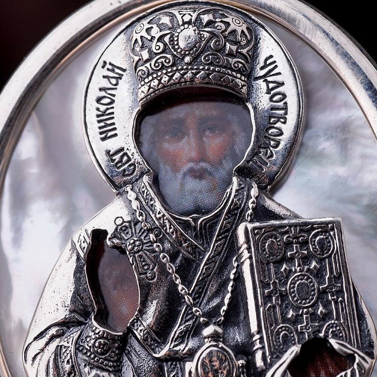 Икона "Святого Николая Чудотворца" 23408св - 2 Икона "Святого Николая Чудотворца" 23408св от ювелирного магазина Оникс - 2