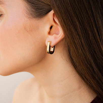 Сережки "Grace" у жовтому золоті с09636 №2