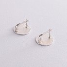 Срібні сережки "Дзеркальні" 122931 от ювелирного магазина Оникс - 11