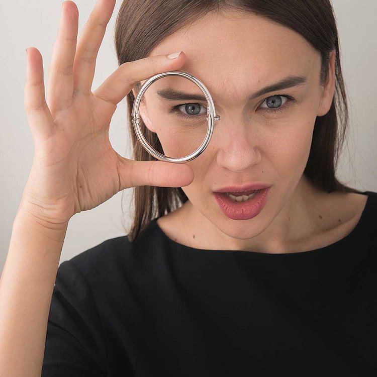 Золотой браслет "Гвоздик" с фианитами б02242 от ювелирного магазина Оникс - 5