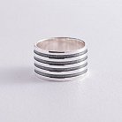 Серебряное кольцо "Линии" 11093а от ювелирного магазина Оникс - 1