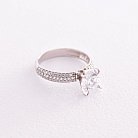 Помолвочное серебряное кольцо с фианитами 778 от ювелирного магазина Оникс - 2