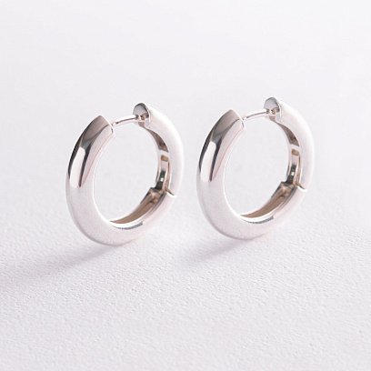 Срібні сережки - кільця 123220