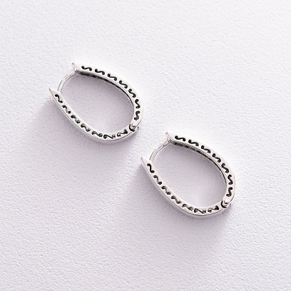 Серебряные серьги 122859 №3