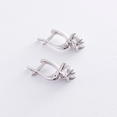 Золотые серьги с фианитами с02901 №3